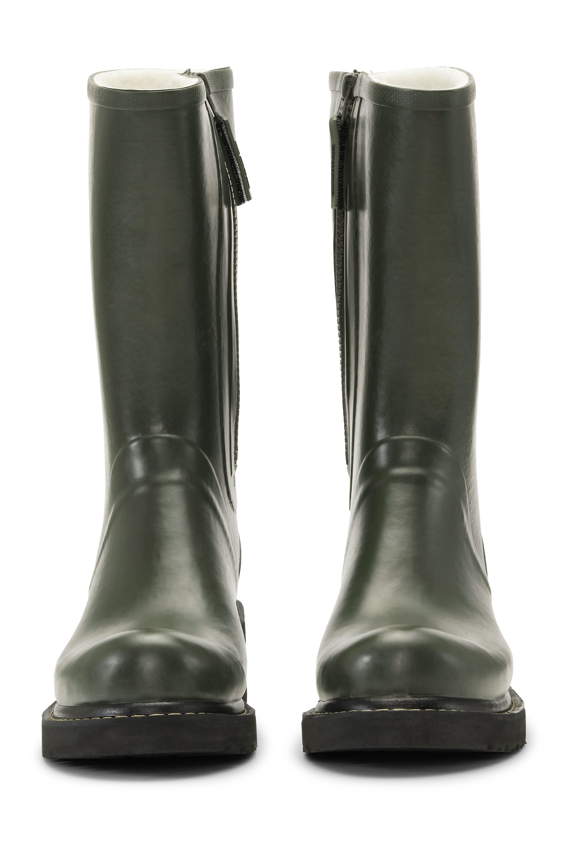 Ilse Jacobsen Hornbæk Footwear 3/4 Rubber Boots With Zip Rain boots 410 Army